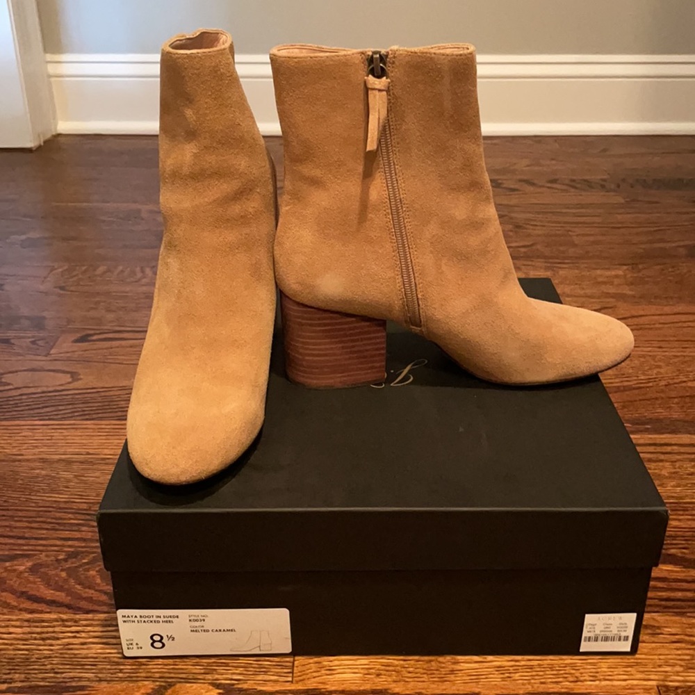 Jcrew Maya Boot In Suede With Stacked Heel - image 2